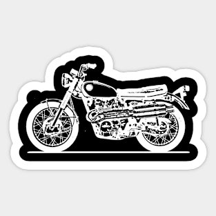 CL450 Motorcycle White Sketch Art Sticker